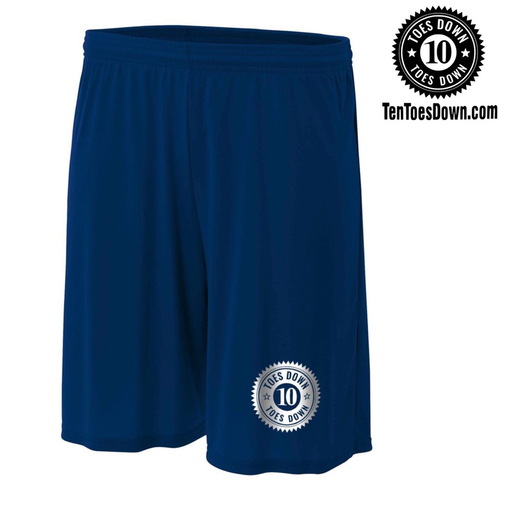 Ten Toes Down Men's Performance 7” Shorts ( Navy)